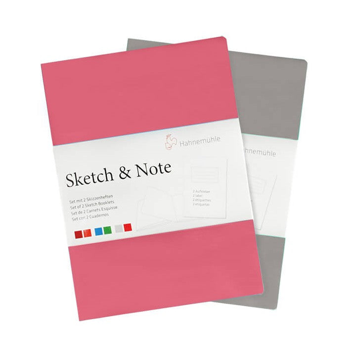 SKETCH NOTE HAHNEMUHLE A3 125g/m2 CINZA/ROSA 20 FOLHASx2
