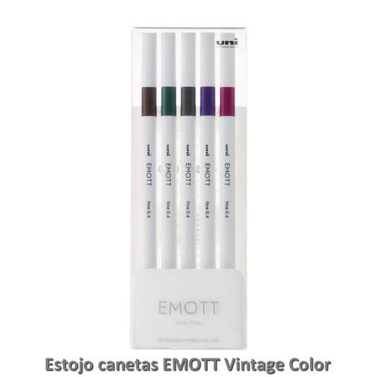 CANETA UNI-BALL EMOTT FINE 0,4MM 05 VINTAGE COLOR Nº 03