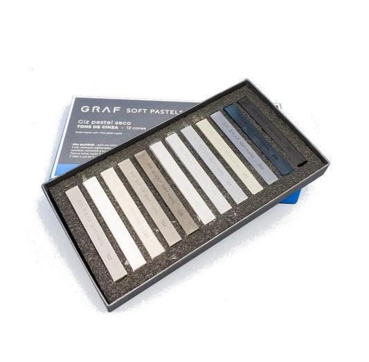 PASTEL SECO CARRE CIS GRAF SOFT  C/ 12 CINZAS