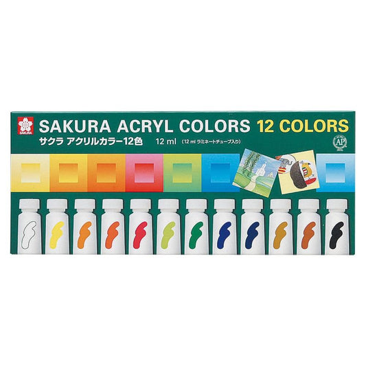 ACRILICA SAKURA PROFISSIONAL 12 CORES