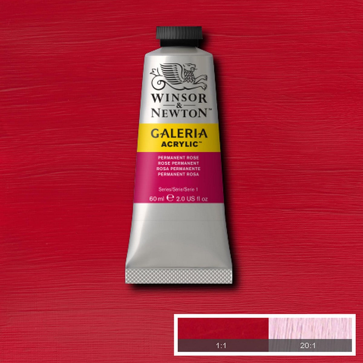 ACRILICA WINSOR NEWTON GALERIA 60ml 502 PERMANENT ROSE 2120502