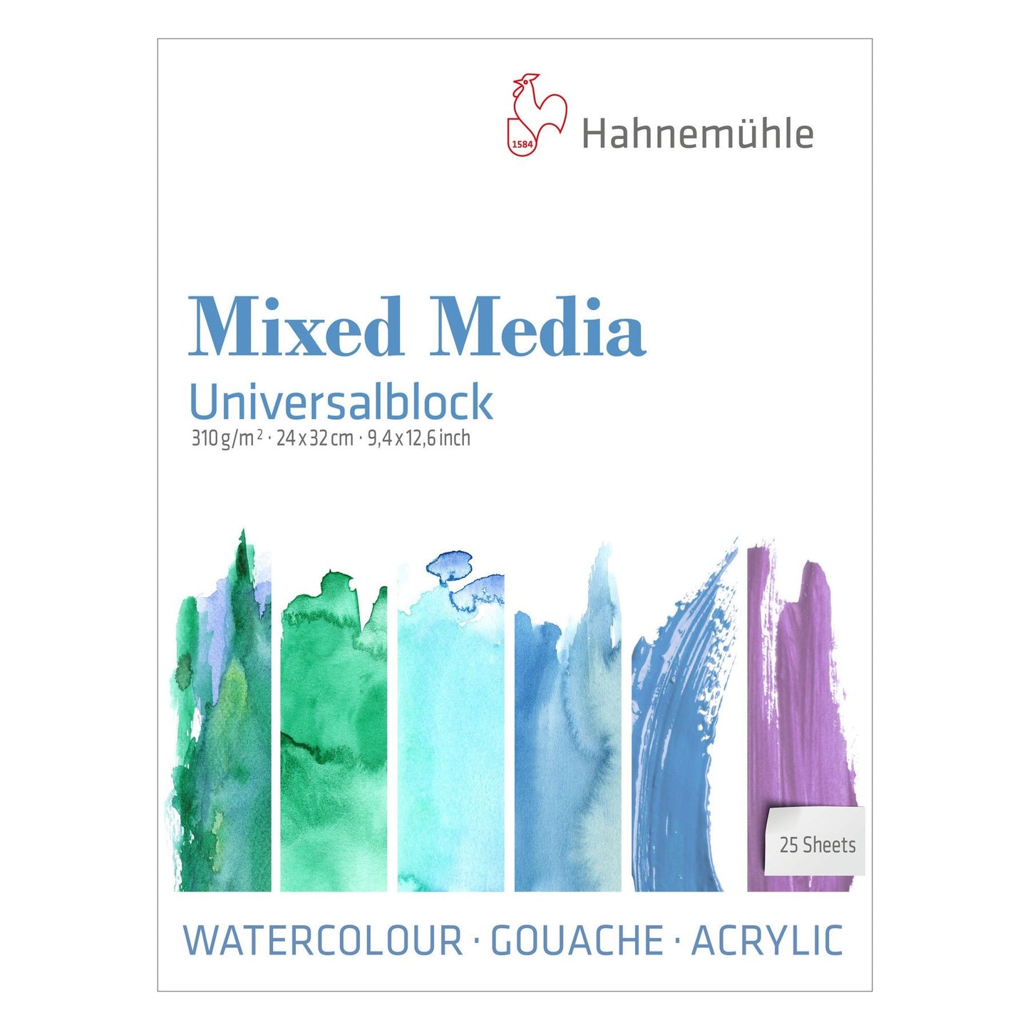 BLOCO HAHNEMUHLE MIX MEDIA 310G/M2 24X32CM, 25F 10650200