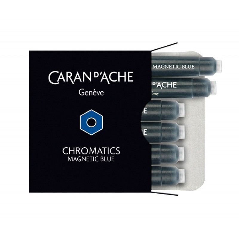 CARTUCHO TINTA CARAN D'ACHE CHROMATICS MAGNETIC BLUE C/ 06 U