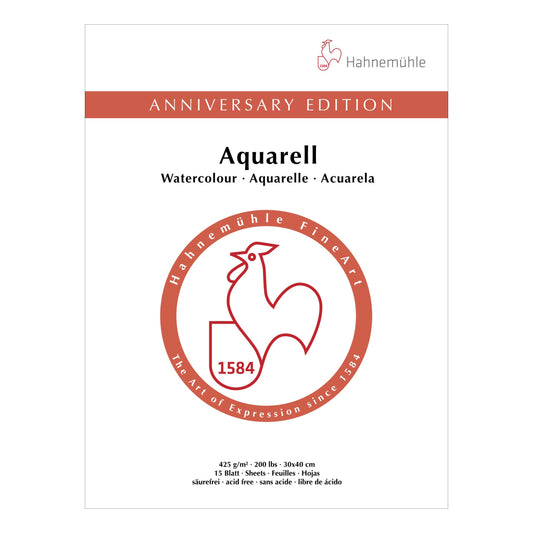 BLOCO HAHNEMUHLE ANNIVERSARY AQUARELL 425g/m2 30X40 15 FLS