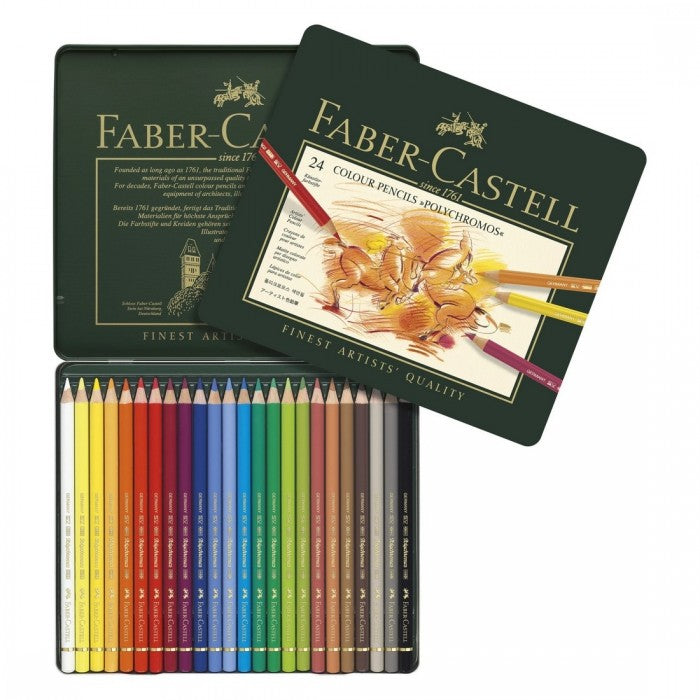 ESTOJO LAPIS COR FABER CASTELL POLYCHROMOS 024 CORES 110024