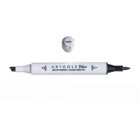 MARCADOR ARTOOLS PICTOM PONTA DUPLA WARM GRAY 2 (WG02)