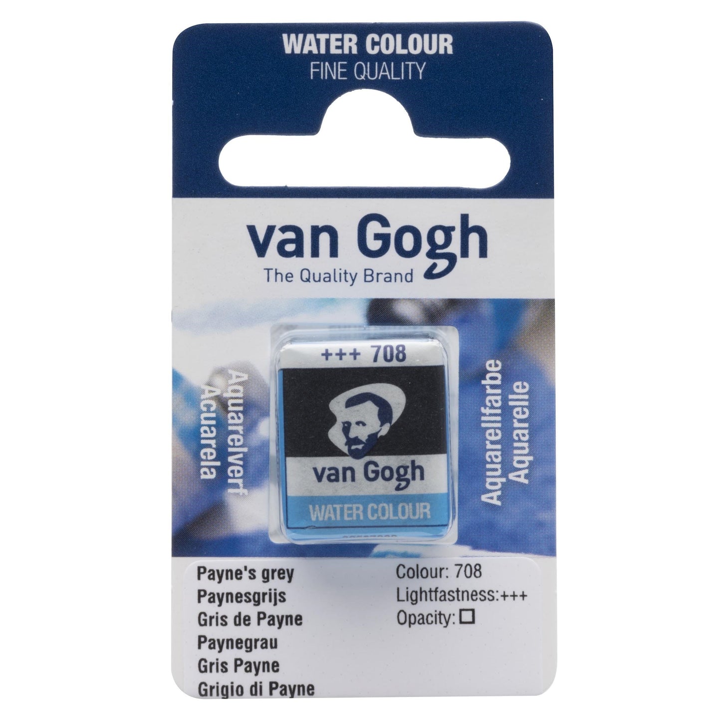 AQUARELA TALENS VAN GOGH HALF PAN 708 PAYNES GREY