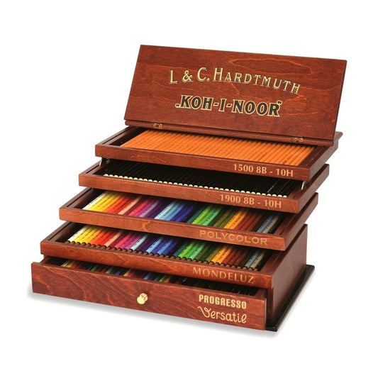 ESTOJO LAPIS KOH-I-NOOR MADEIRA ASSORTIMENTO DE ARTE 8896