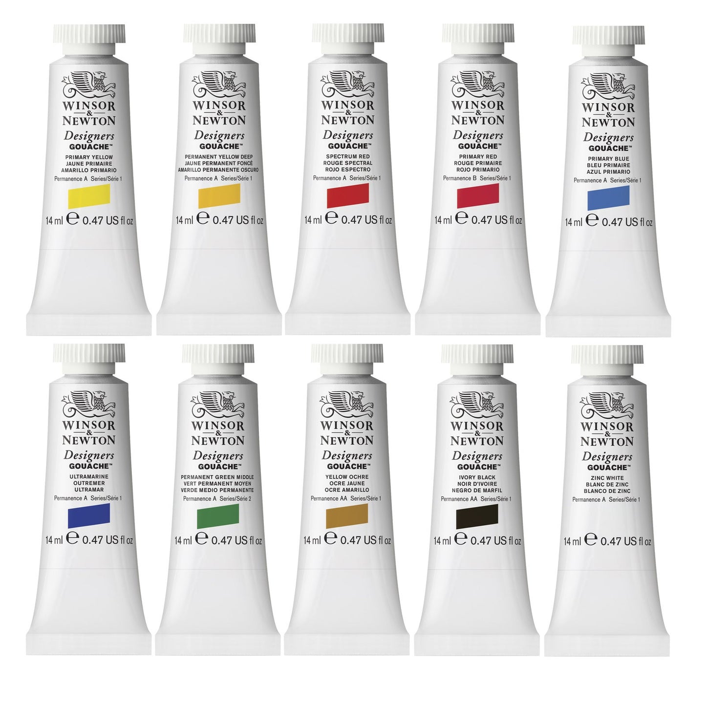ESTOJO GOUACHE WINSOR NEWTON DESIGNERS 10 CORES 14ml