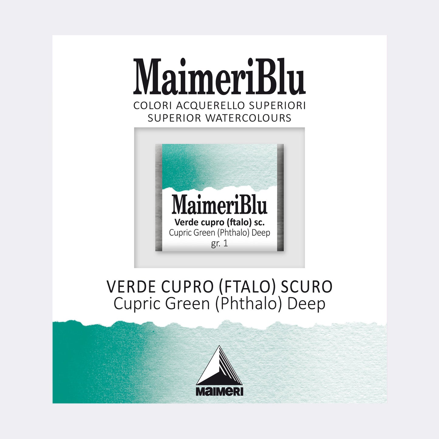 AQUARELA MAIMERIBLU ARTISTS HALF PAN 324 CUPRIC GREEN DEEP
