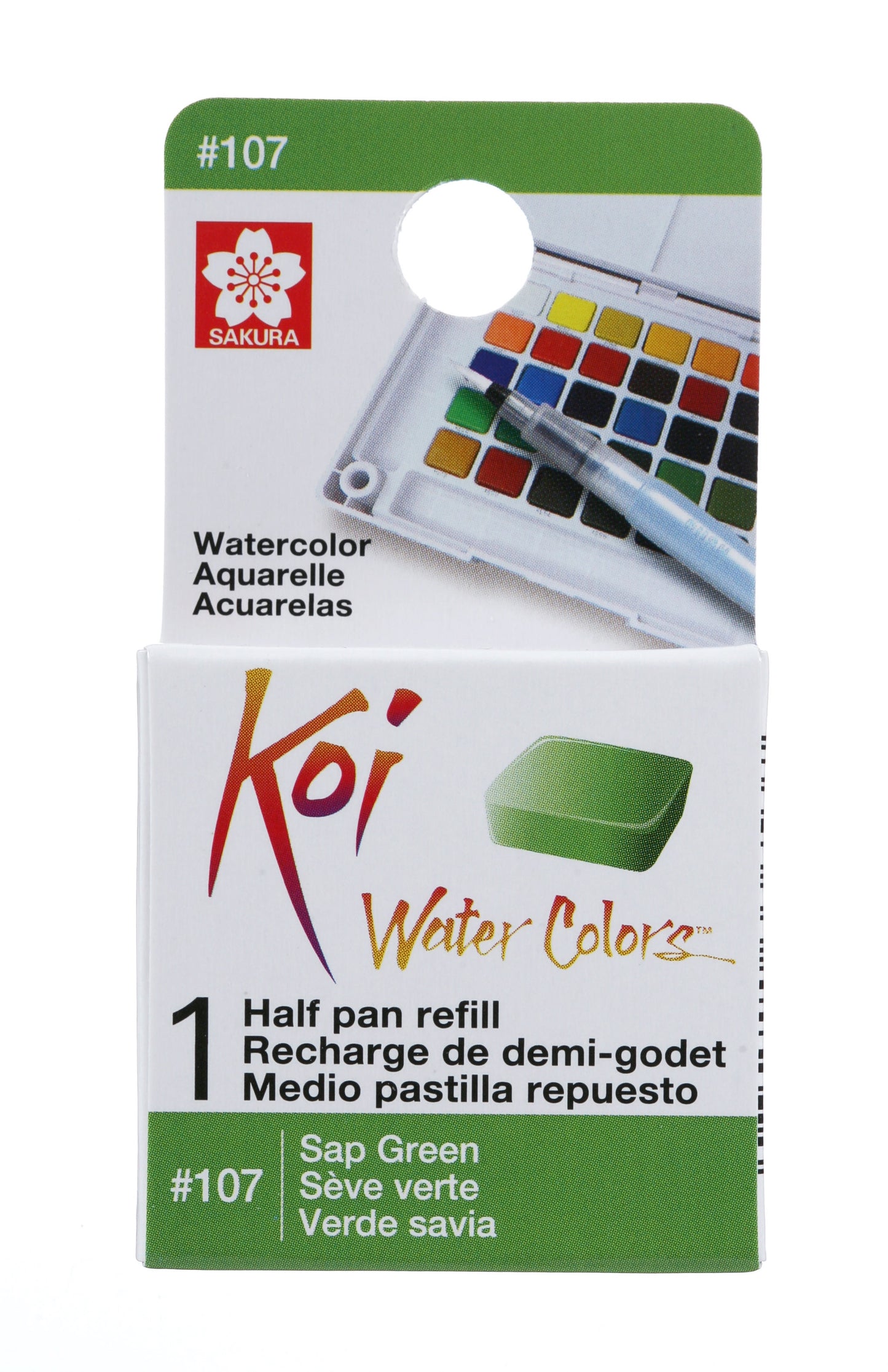 AQUARELA SAKURA KOI HALF PAN VERDE SAP - 107