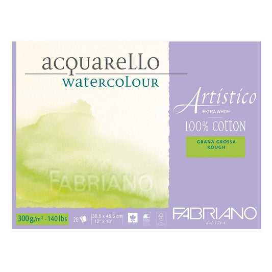 BLOCO FABRIANO ARTISTICO ROUGH E. WHITE 300g 30,5x45,5cm 20
