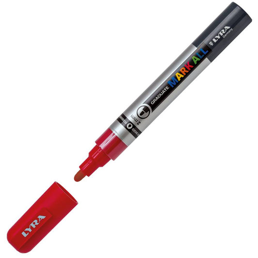 MARCADOR LYRA GRADUATE MARK ALL VERMELHO PONTA 2MM