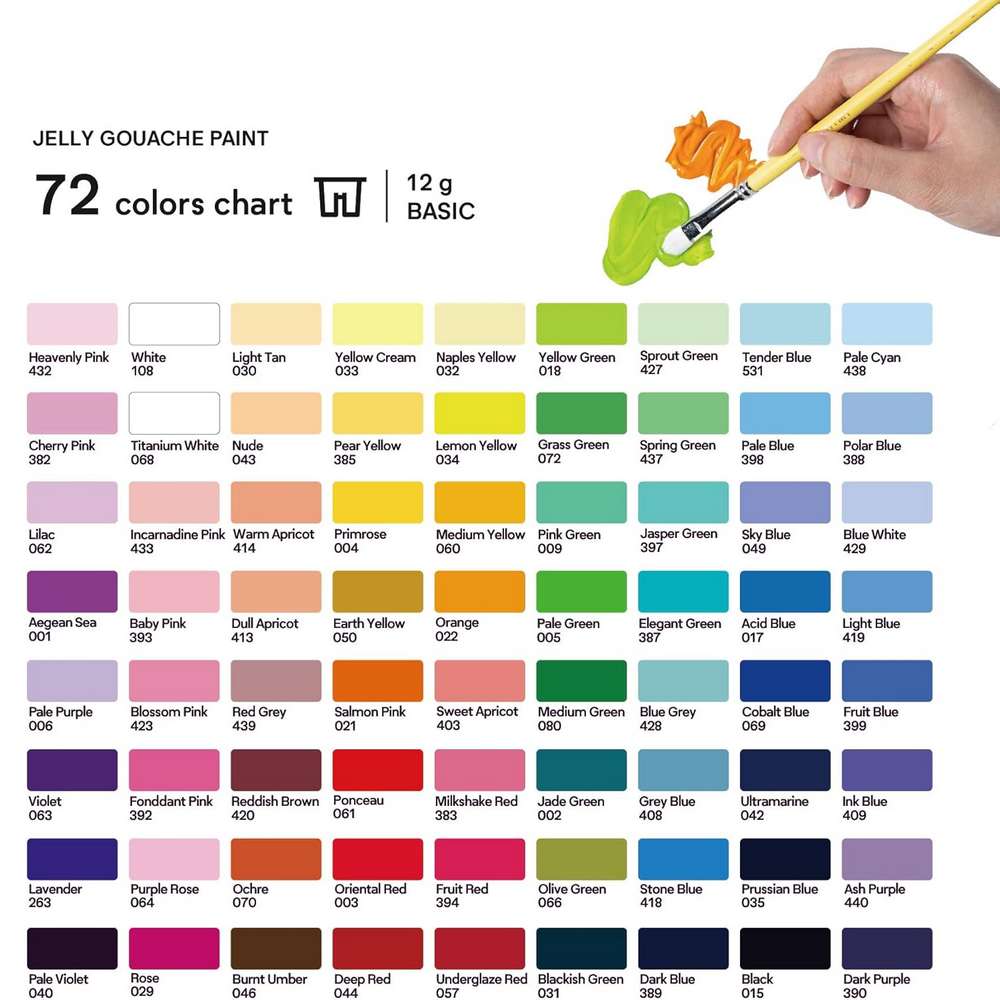 ESTOJO GOUACHE HIMI 72 CORES 12ML ESTOJO VERDE TST180