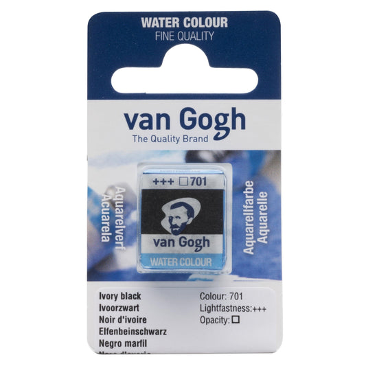AQUARELA TALENS VAN GOGH HALF PAN 701 IVORY BLACK