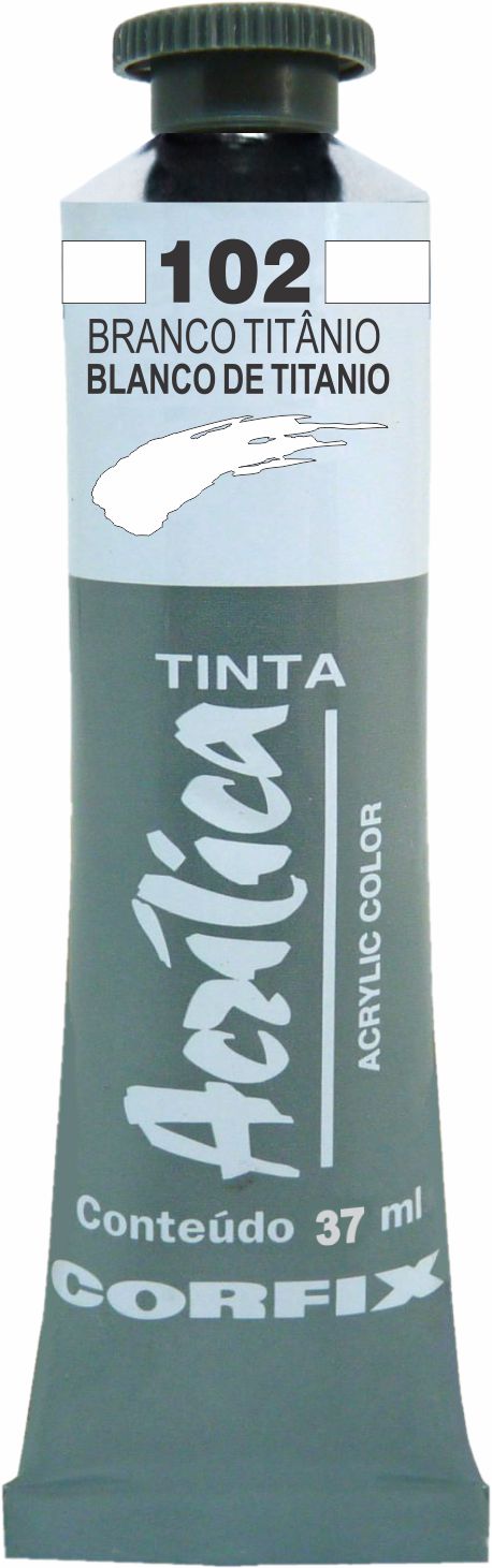 ACRILICA CORFIX 37ML 102 BRANCO TITANIO