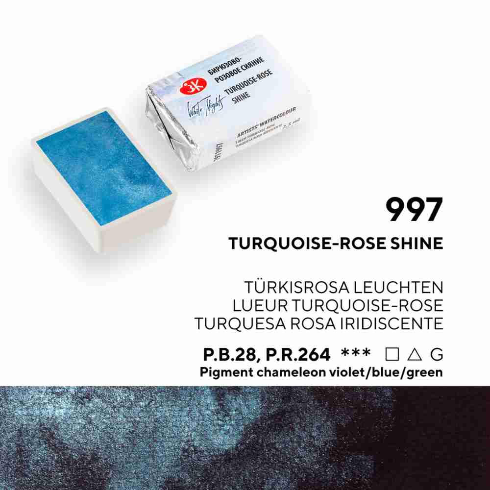 AQUARELA WHITE NIGHTS 997 CINTILANTE TURQUOISE-ROSE SHINE