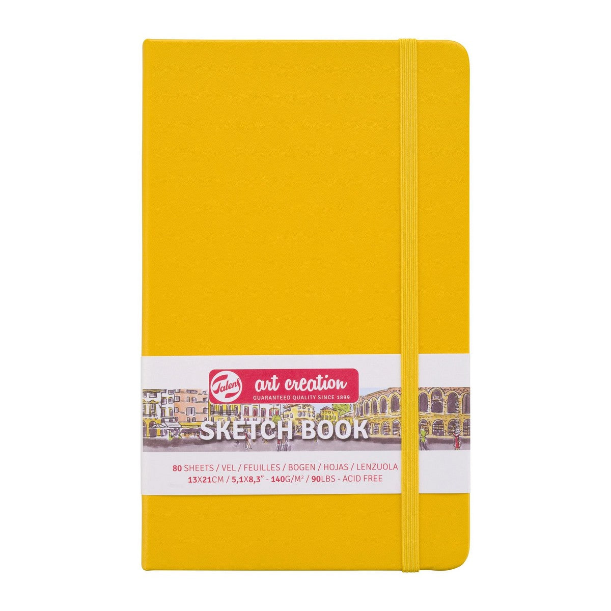 SKETCHBOOK TALENS GOLD YELLOW 13x21cm 80 FOLHAS