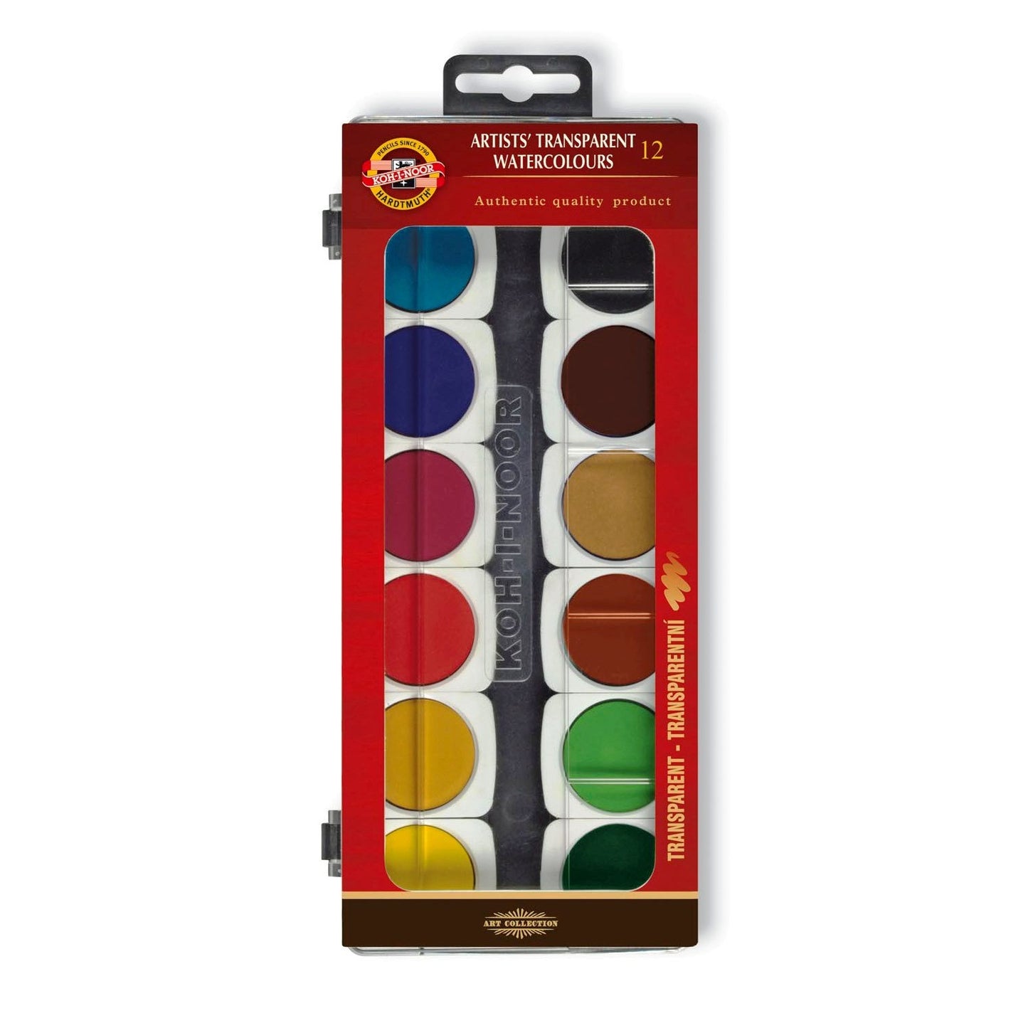 ESTOJO AQUARELA PASTILHAS KOH-I-NOOR ARTS 12 CORES 175505