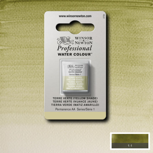 AQUARELA WINSOR NEWTON ARTISTS H PAN 638 TERRE VERTE YELLOW SHADE S1
