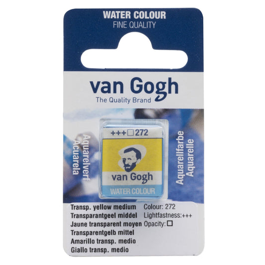 AQUARELA TALENS VAN GOGH HALF PAN 272 TRANSP YELLOW MEDIUM
