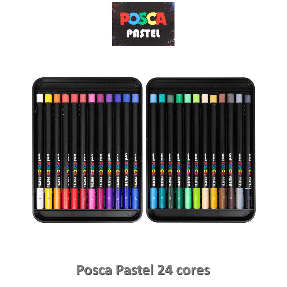 PASTEL POSCA 24 CORES KPA-100/24