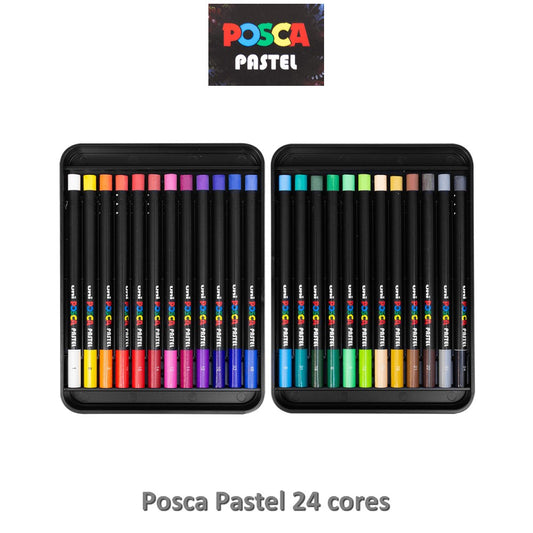 PASTEL POSCA 24 CORES KPA-100/24