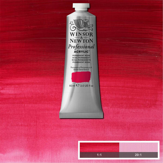 ACRILICA WINSOR NEWTON PROFISSIONAL 60ML 502 PERM ROSE QUINAC S3