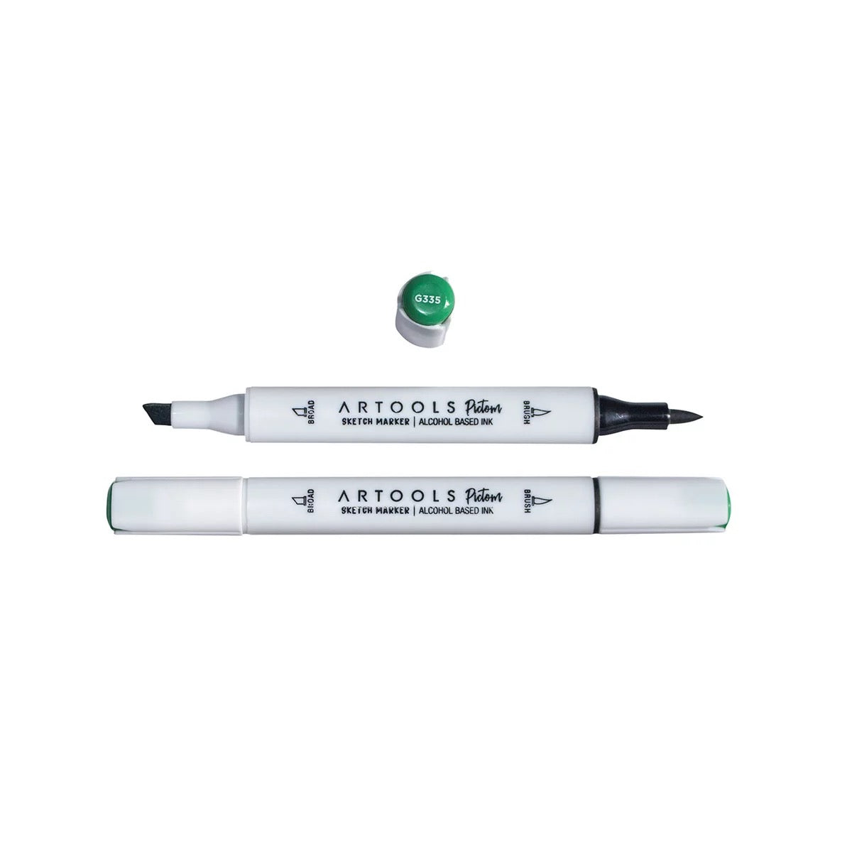 MARCADOR ARTOOLS PICTOM PONTA DUPLA PARROT GREEN (G335)