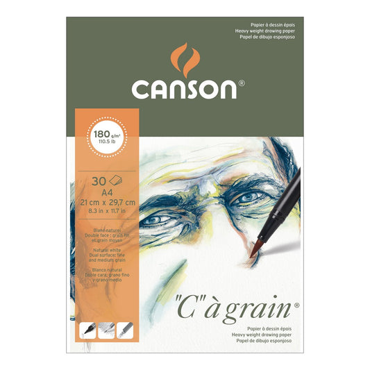 BLOCO CANSON C A GRAIN A4 180G/M2 30 FOLHAS