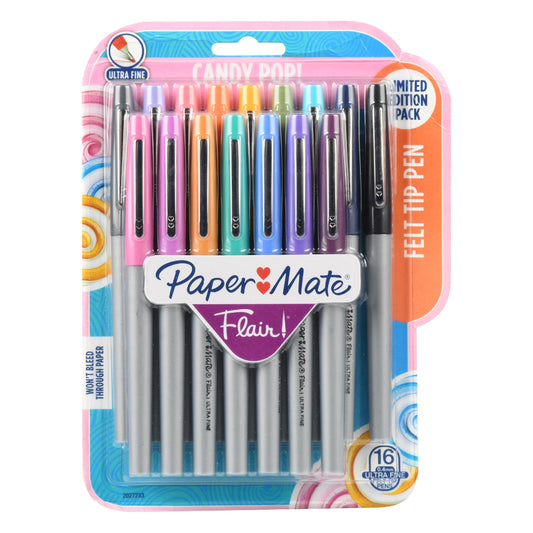 CANETA PAPERMATE FLAIR (FUTURA) ULTRA FINE C/ 16 CORES
