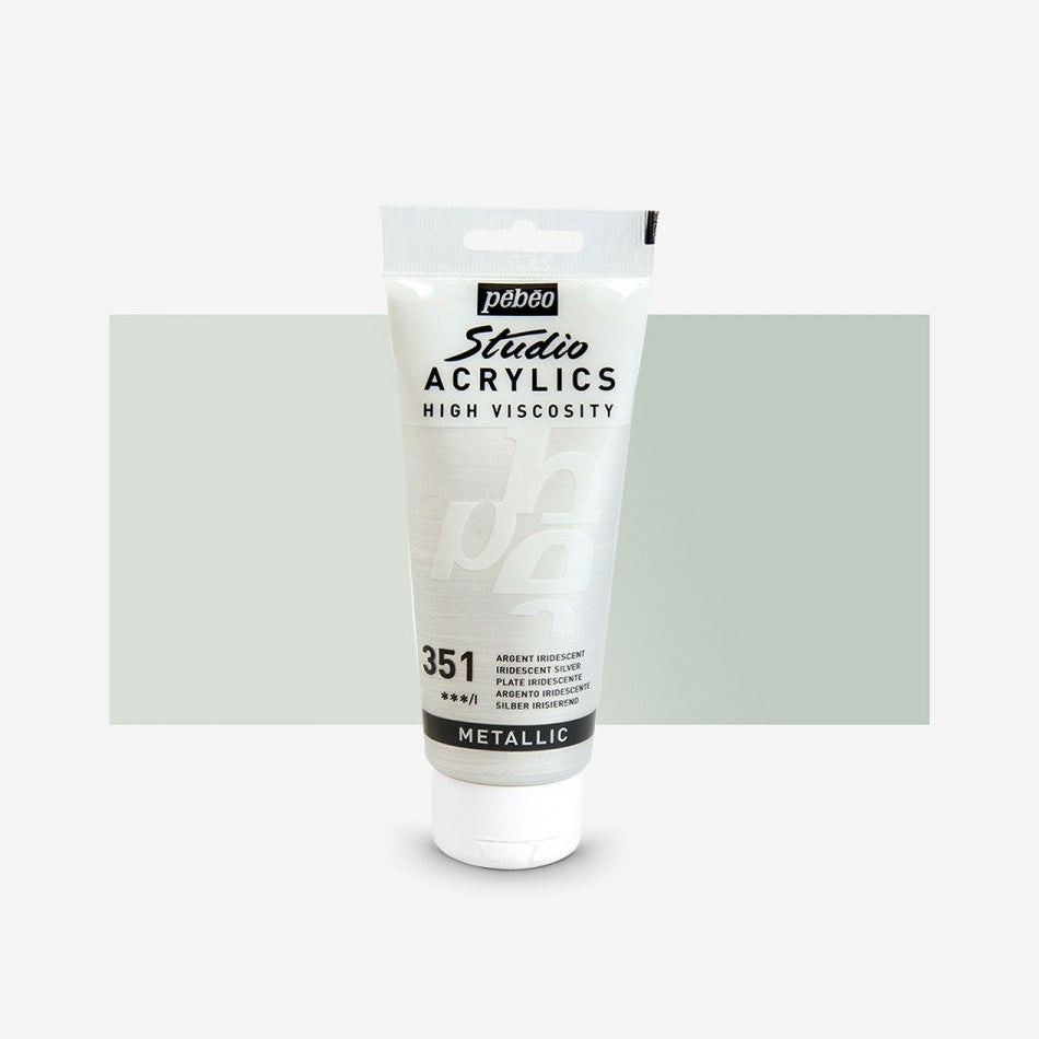 ACRILICA PEBEO STUDIO HV  100ML 351 PRATA IRIDESCENTE 832351