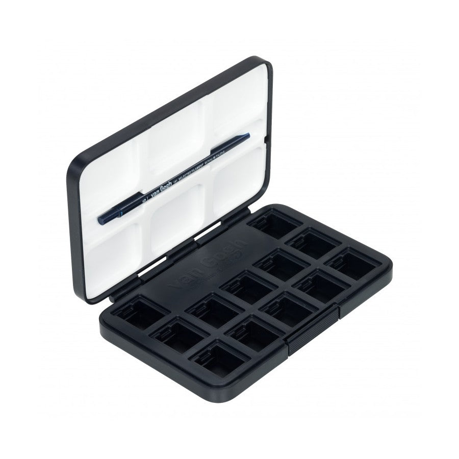 ESTOJO AQUARELA TALENS VAN GOGH VAZIO 12 HALF PAN BLUE-BLACK