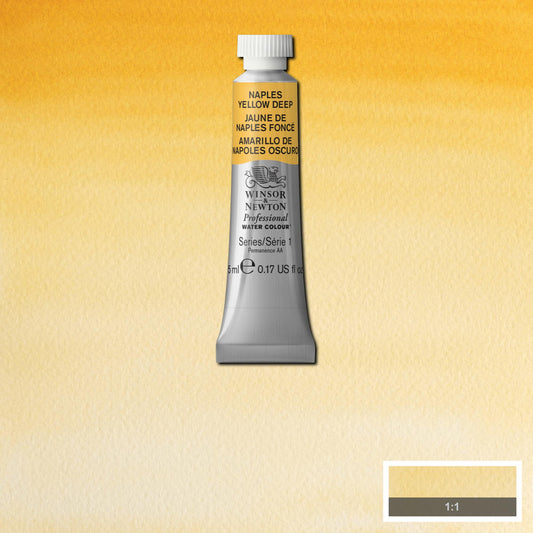AQUARELA WINSOR NEWTON ARTISTS 5ml 425 NAPLES YELLOW DEEP S1