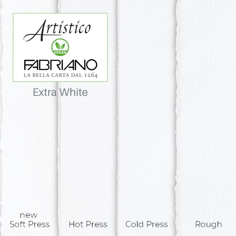 PAPEL FABRIANO ARTISTICO EXTRA WHITE GRANA FINA 300g/m2 56X76 79GF 100%C 19010079