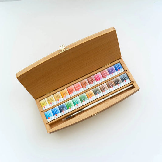 ESTOJO AQUARELA WHITE NIGHTS 24 PANS MADEIRA