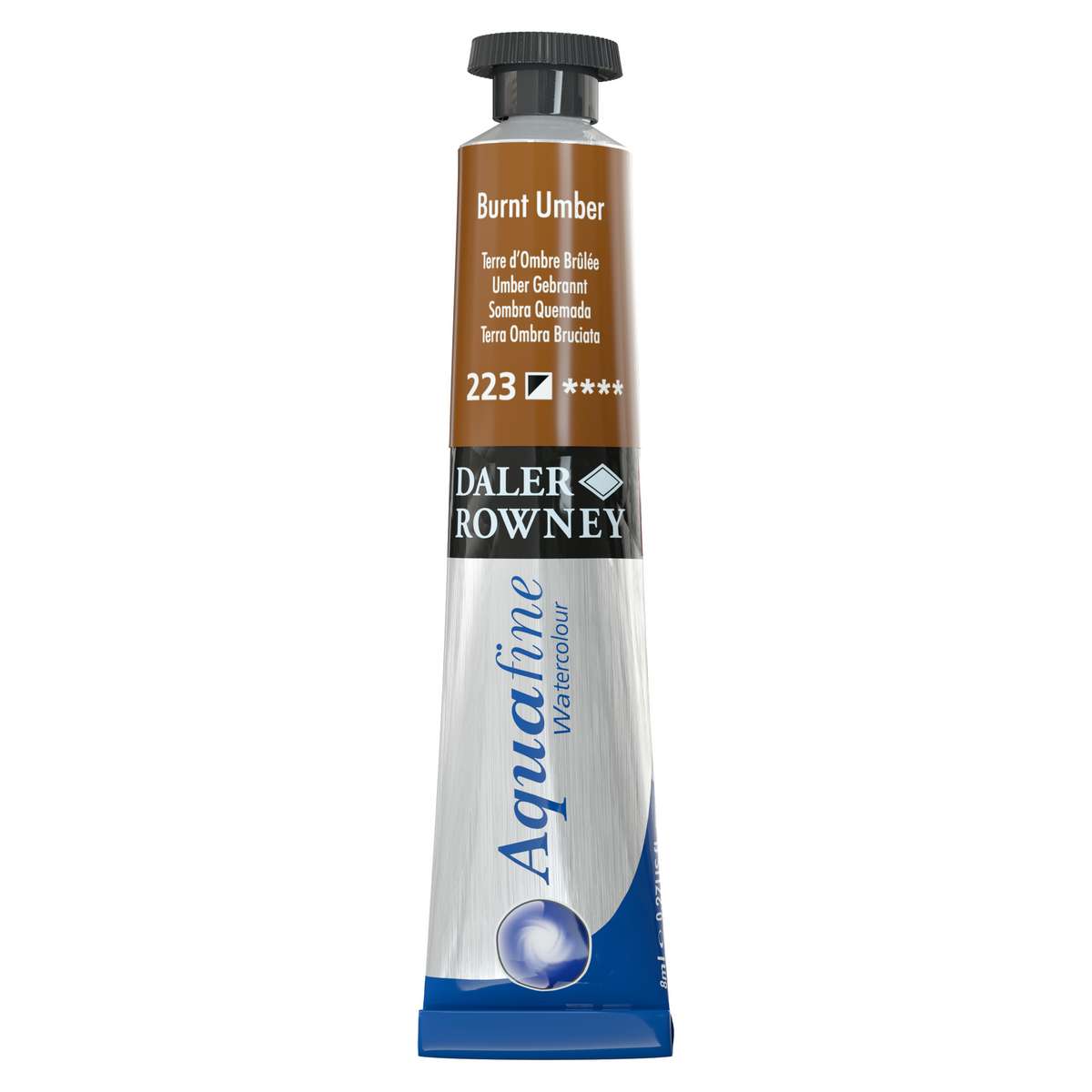 AQUARELA DALER ROWNEY AQUAFINE 8ML 223 TERRA DE SOMBRA QUEIMADA