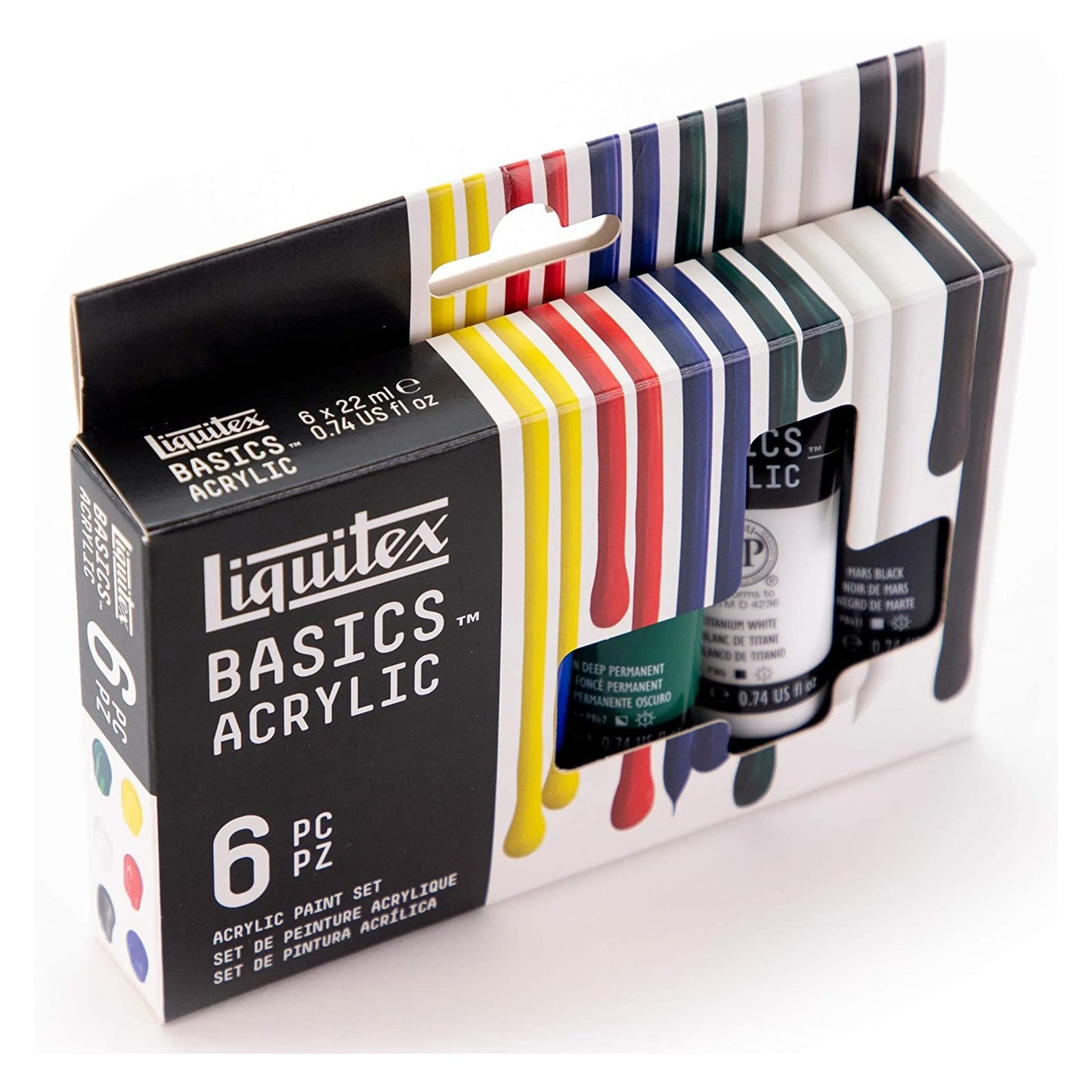 ACRILICA LIQUITEX BASICS ESTOJO 06 CORES 022ML