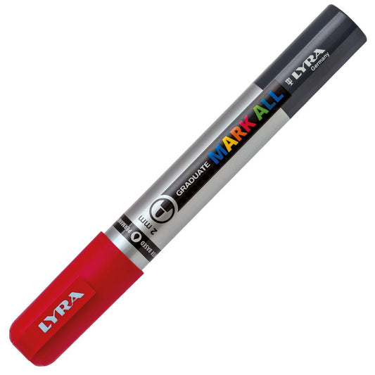 MARCADOR LYRA GRADUATE MARK ALL VERMELHO PONTA 2MM