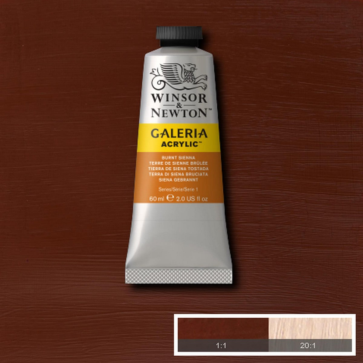 ACRILICA WINSOR NEWTON GALERIA 60ml 074 BURNT SIENNA 2120074
