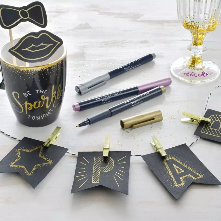 ESTOJO CANETA FABER CASTELL METALICA ESTOJO C/ 06 CORES