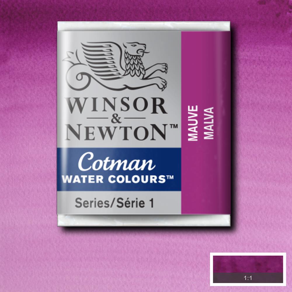 AQUARELA WINSOR NEWTON COTMAN HALF PAN 398 MAUVE