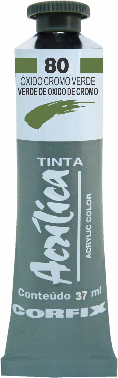 ACRILICA CORFIX 37ML 80 OXIDO CROMO VERDE