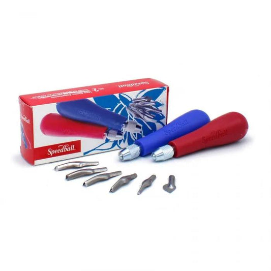 FERRAMENTAS XILO/LINO 4132 C/ 02 MANOPLAS 06 PENAS SPEEDBALL