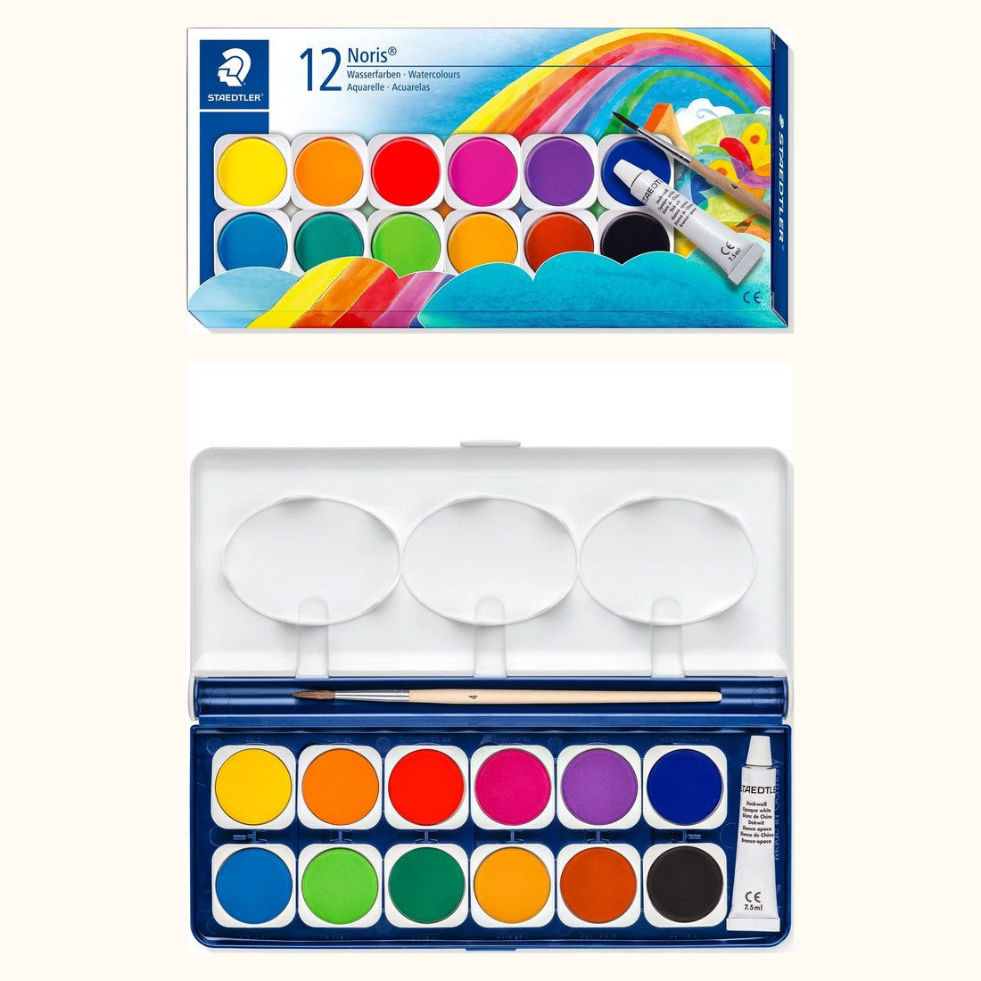 ESTOJO AQUARELA STAEDTLER NORIS 12 PASTILHAS + TB + PINCEL