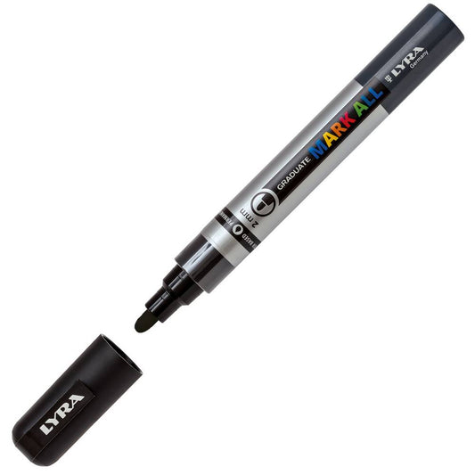 MARCADOR LYRA GRADUATE MARK ALL PRETO PONTA 2MM