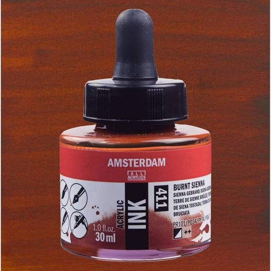 ACRILICA TALENS AMSTERDAM INK! 411 BURNT SIENNA 030ml