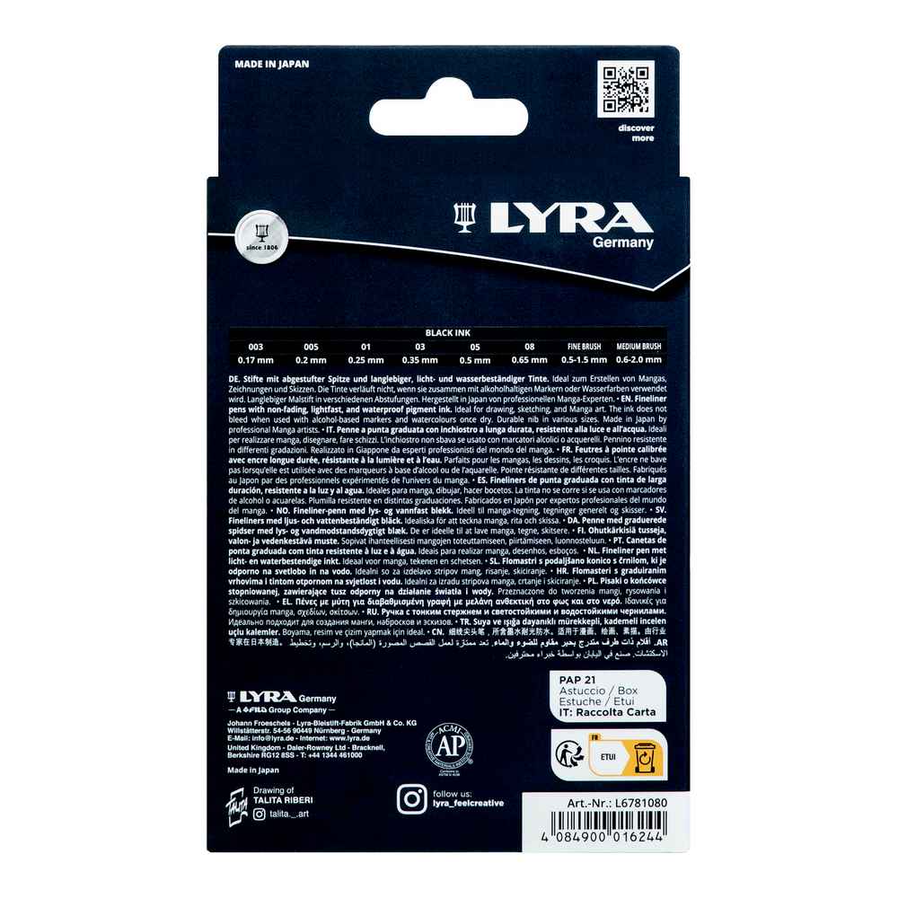 CANETA LYRA GRADUATE MANGAPEN PRETO C/ 08UN