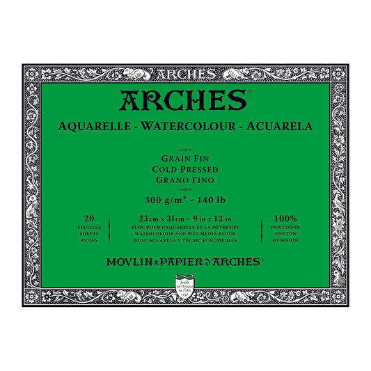 BLOCO ARCHES FIN (COLD PRESS) 300g/m2 23X31 20 FOLHAS