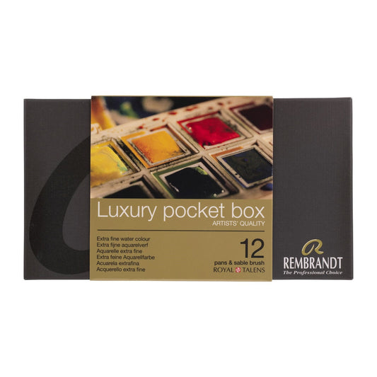 ESTOJO AQUARELA TALENS REMBRANDT 12 HALF PAN LUXURY BOX 2
